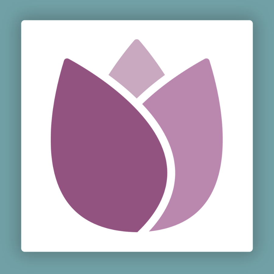 graphic of purple tulip