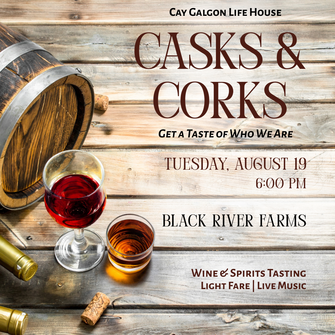 Casks and Corks pop-up, sharing information about the event and buts to tickets