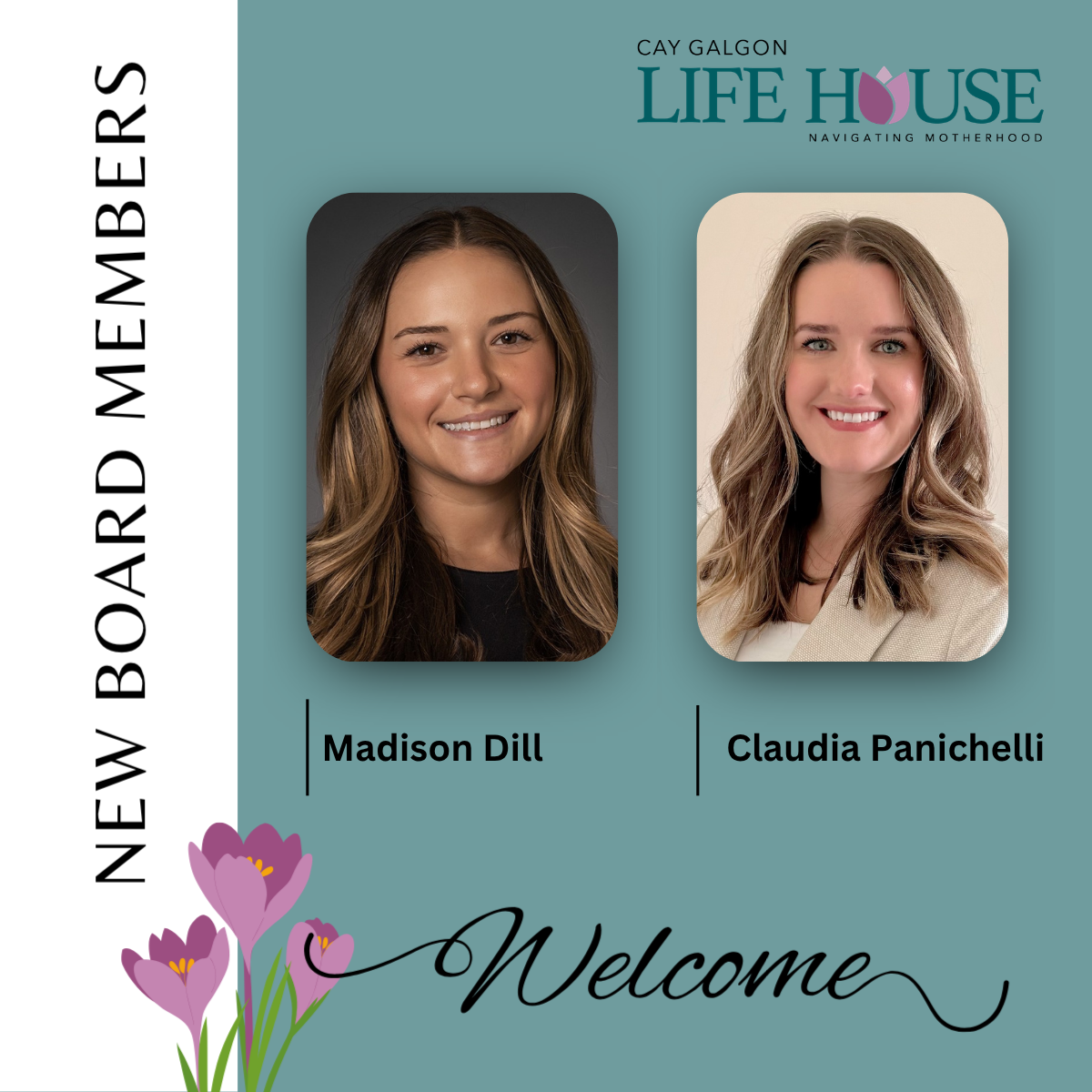 Welcome New board members - 2 women
